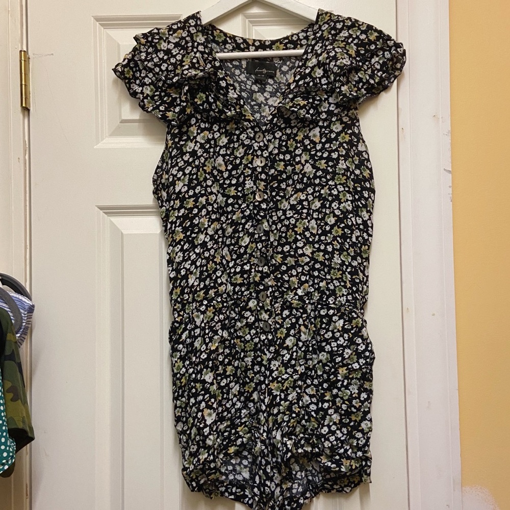 Twenty One Black Floral Romper
